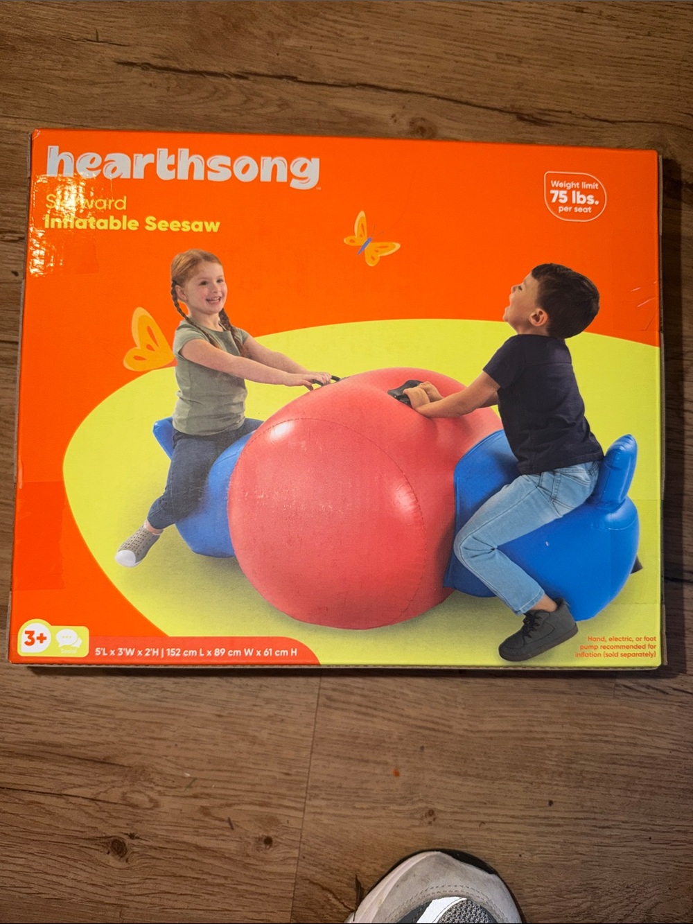 Hearthsong Inflatable Seesaw - Red and Blue NEW IN SEALED BOX